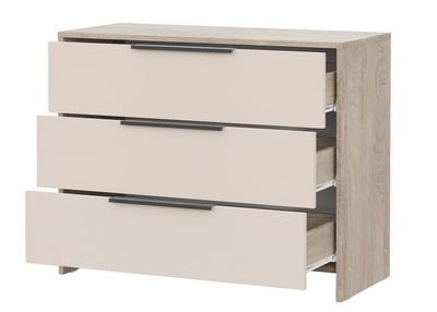 Камелия комод 3 ящика Дуб Эндгрейн/Меланж
