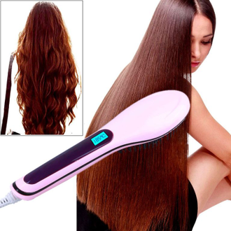 ЭЛЕКТРИЧЕСКАЯ РАСЧЕСКА-ВЫПРЯМИТЕЛЬ FAST HAIR STRAIGHTENER ОПТОМ