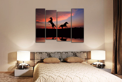 Модульная картина "Два коня"