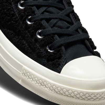 Converse chuck taylor lift ripple hi black sherpa trainers shop