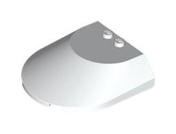 Windscreen 6 x 6 x 1 1/3 Curved, White (3383 6472508 6509892)