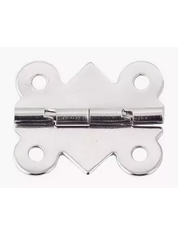 Петля для шкатулок малая фигурная, серебро