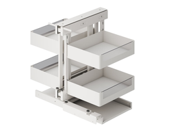 Волшебный уголок выдвижной, белый матовый,900 (430) мм, Soft-Close,универсальный L/R, GLX  (854-02)  TALISMAN *