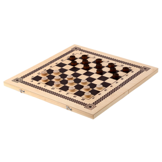 Настольная игра два в одном (шашки, шахматы) 400x200x36 B-6