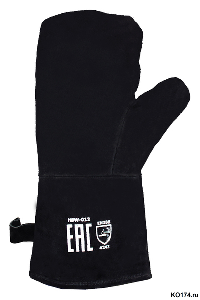 Рукавицы сварщика спилковые двупалые ТРЭК ЧЕРНЫЕ