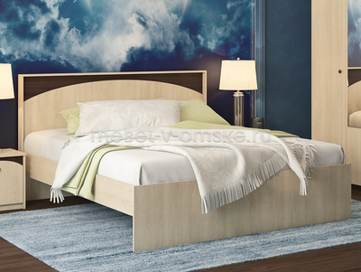 Кровать "Ева" в интерьере. Кровать от омского производителя в комбинированной расцветке