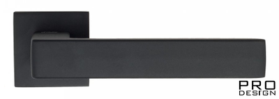 Дверная ручка на квадратном основании Fratelli Cattini "BOOM" 8-NM матовый черный