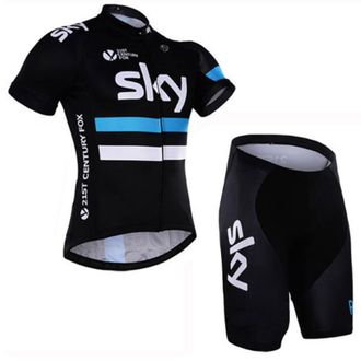 Велокостюм Sky, майка, шорты, |S|M|L|XL|2XL|, черно-бело-синий
