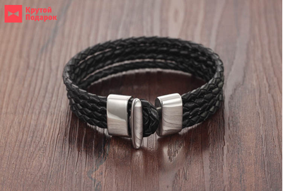 Браслет из кожаных шнуров "Affaire"