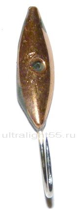 Мормышка Листочек, 0,6гр, медь