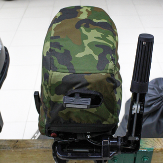 Чехол для капота лодочного мотора Fish3 камуфляж (ткань палатка, внутри флис) на застежке