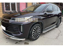 Пороги с накладным листом d53 для Exeed TXL (2021-...)