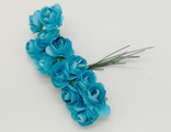 Букетик роз, цвет синий(1,5 см, 12 штук)