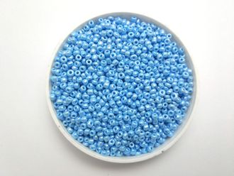 Бисер Китайский №8-123 голубой непрозрачный, 50 грамм