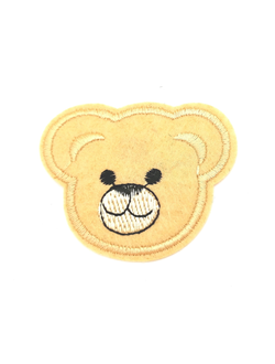 Термоаппликация мишка бежевый, 55*45  мм