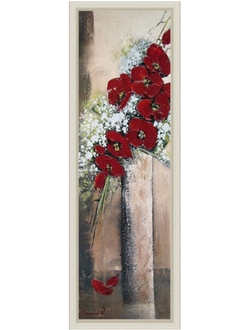картина в раме 33 х 95 см  Olivier Tramoni - Bouquet d'Orchidees Rouges II