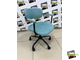 Кресло Kolin W-231 Чёрный каркас/Голубая ткань 60-60-75*83