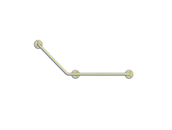 Поручень угловой (135°) 600х400 мм левый