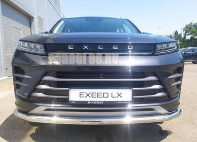 Защита переднего бампера d60 для CheryExeed LX (2022-...)