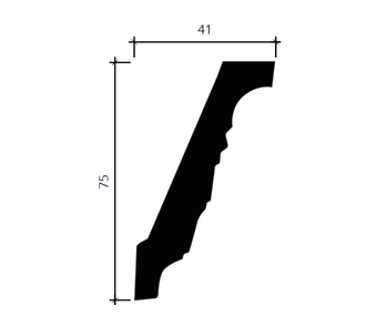 Карниз 1.50.283 - 75*41*2000мм