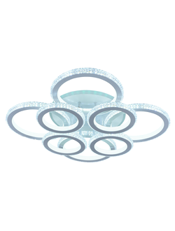 Люстра светодиодная 8017/4+4 WHT 336W+8W RGB Profit Light