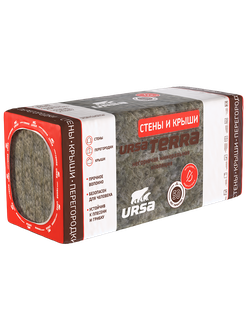 Плита URSA 36 PN TERRA Стены и крыши 1200-610-100 5 листов (3,66м2, 0,366м3)