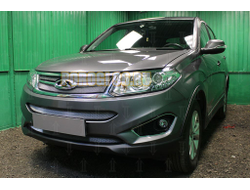 Защита радиатора Chery Tiggo 5 2014-2016 chrome низ