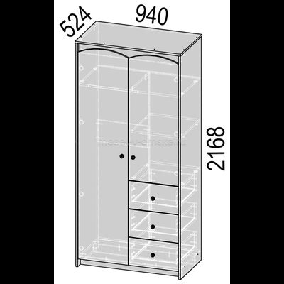 Шкаф Ева с ящиками