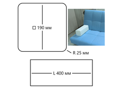 Брусок из поролона 190x400, для подушки или подлокотника