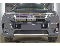 Защита радиатора Honda Pilot 2018- black низ PREMIUM