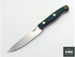 Нож Slender S сталь N690 микарта изумруд с насечкой