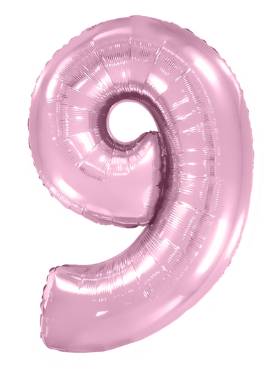 Фольгированная цифра - Розовая матовая