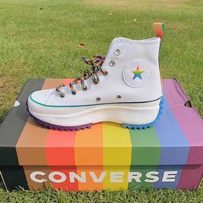 белые высокие кеды конверс ран стар хайк 170824C