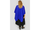 Женская одежда - Накидка-пончо из меланжевого джерси Арт.1821805 (Цвет васильковый меланж) Размер универсальный