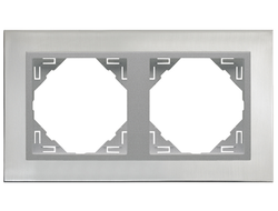 Efapel 90920 TIA, Рамка 2 поста, сталь/алюминий