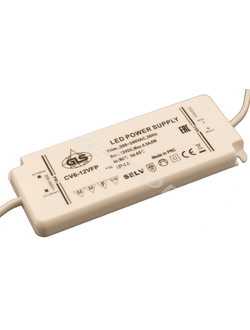ИСТОЧНИК ПИТАНИЯ GCV6-12PA для LED IP44, 220V/12V, 6Вт, пласт.корп. 132x52x12мм