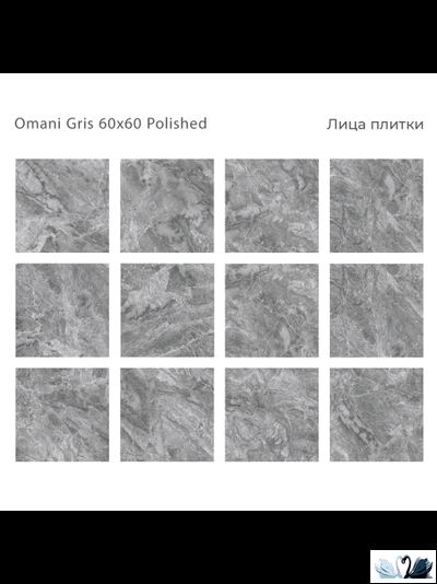 Керамогранит Staro Oasis Omani Gris 60х60 см глянцевый