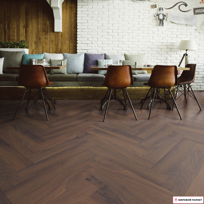 Ламинат Terhurne Herringbone Edition Английская ёлка Дуб Эстейт 32 класс толщина 10 мм с фаской 0.714 м2