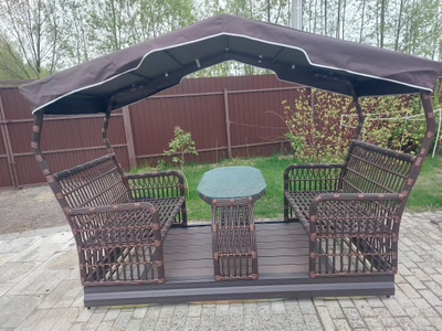 Маятниковые садовые качели Bamboo brown