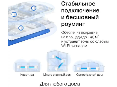 Бесшовный Mesh роутер MERCUSYS Halo H30G(2-pack) Белый