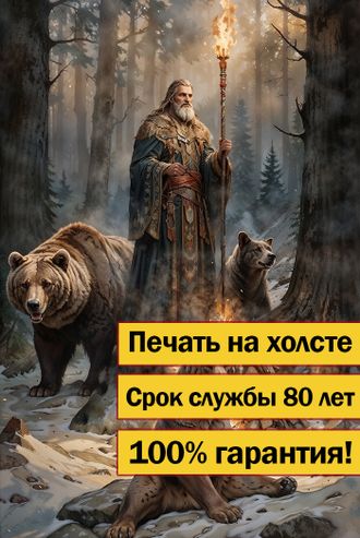 Славянские картины на холсте ВЕЛЕС. Медвежий пастух