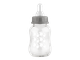 Стеклянная бутылочка с силиконовой соской Lubby, 125 мл., 0+ месяцев