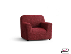 Чехол на кресло Микрофибра Премиум Бордовый. Защита мягкой мебели от животных. ИТАЛИЯ