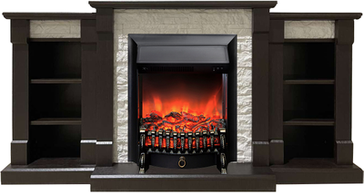 Электрокамин Моника LUX BL M2 с очагом Fobos