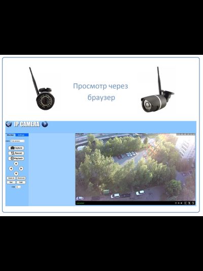 Уличная WiFi/LAN телекамера с DVR и картой памяти 64 Гб, Full HD 2MP