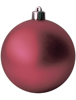 Шар матовый, 10см, красный