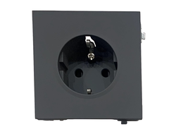 Розетка электрическая с винтовым подключением базальт