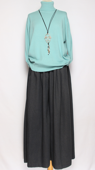 Свитер "ГЛАДКИЙ С ДЛИННЫМ РУКАВОМ " 7807 салатный, малахит, хаки, бирюзовый, морская волна р.52-56