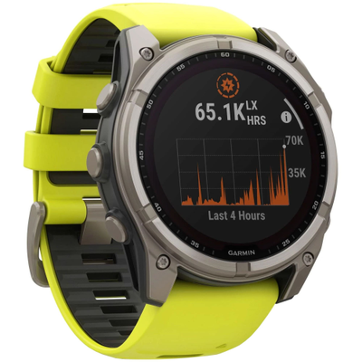 Часы Garmin Fenix 8 —51mm Solar Sapphire Titanium Amp Yellow / Graphite