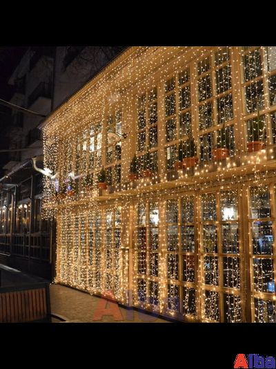 Занавес 2*1.0 м, ТЕПЛЫЙ БЕЛЫЙ, IP 65 постоянное свечение